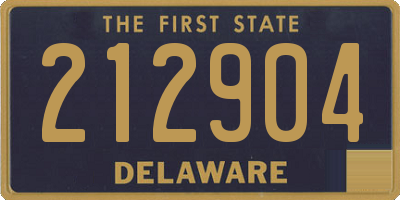 DE license plate 212904