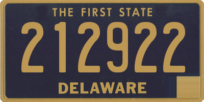 DE license plate 212922