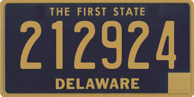 DE license plate 212924