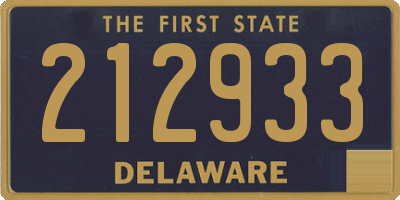 DE license plate 212933