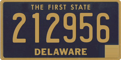 DE license plate 212956