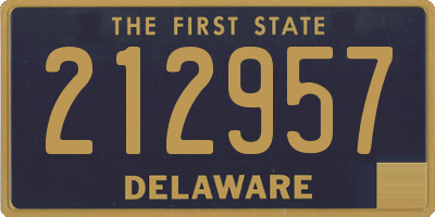 DE license plate 212957