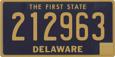 DE license plate 212963