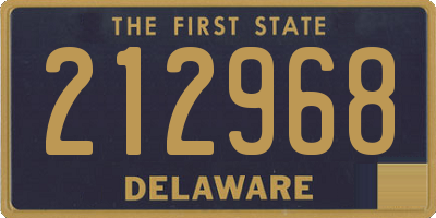 DE license plate 212968