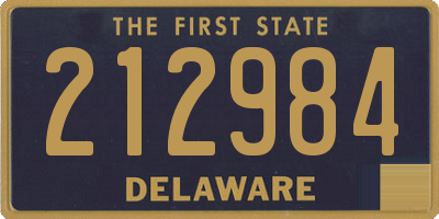 DE license plate 212984