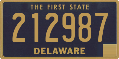 DE license plate 212987