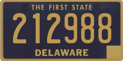 DE license plate 212988