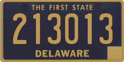 DE license plate 213013