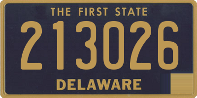 DE license plate 213026