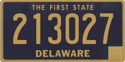 DE license plate 213027