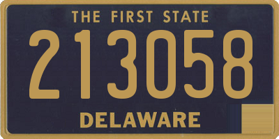 DE license plate 213058