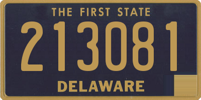 DE license plate 213081