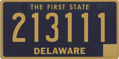 DE license plate 213111