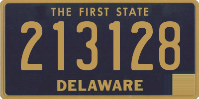 DE license plate 213128