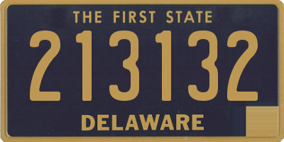 DE license plate 213132