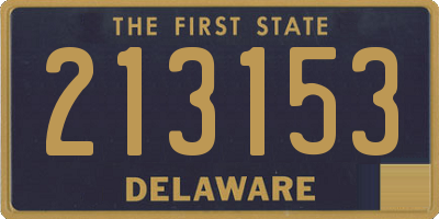 DE license plate 213153