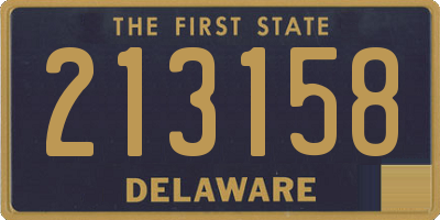 DE license plate 213158