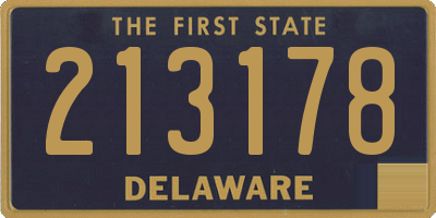 DE license plate 213178