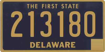 DE license plate 213180