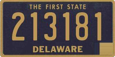 DE license plate 213181