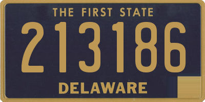 DE license plate 213186