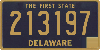 DE license plate 213197