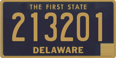 DE license plate 213201