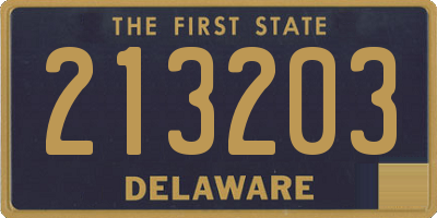 DE license plate 213203