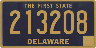 DE license plate 213208