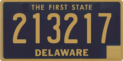 DE license plate 213217