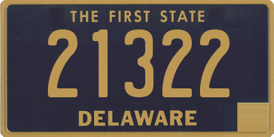 DE license plate 21322