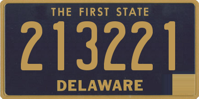 DE license plate 213221