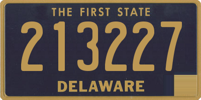 DE license plate 213227