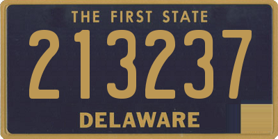 DE license plate 213237
