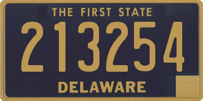 DE license plate 213254