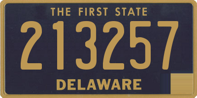 DE license plate 213257