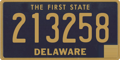 DE license plate 213258