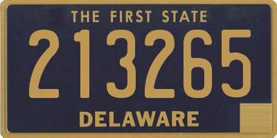 DE license plate 213265