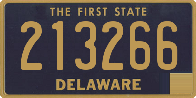 DE license plate 213266