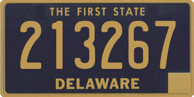 DE license plate 213267