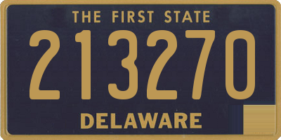 DE license plate 213270