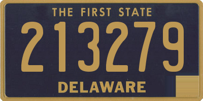 DE license plate 213279