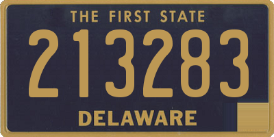 DE license plate 213283