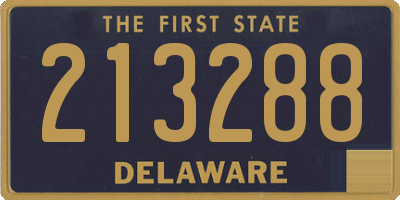 DE license plate 213288
