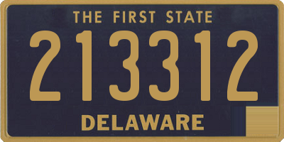 DE license plate 213312