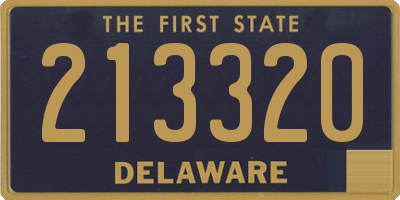 DE license plate 213320