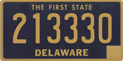 DE license plate 213330