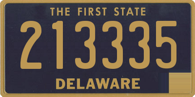 DE license plate 213335