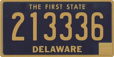 DE license plate 213336