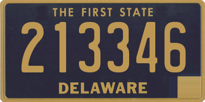 DE license plate 213346